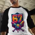 67 Meme Trendy Baseball Number 67 Player Six Seven Baseball Raglan Shirt