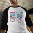 6th Birthday Now I'm 6 Next Year I'Ll Be 7 Baseball Drip 67 Baseball Raglan Shirt