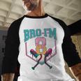 8th Birthday Boy Bro I'm 8 Years Old Baseball Theme Baseball Raglan Shirt
