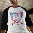 9th Birthday Boys Baseball Ice Cream Drip Boys Baseball Baseball Raglan Shirt