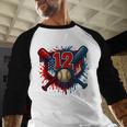 Baseball 12 Year Old Splash Drip 12th Birthday Boy Number 12 Baseball Raglan Shirt Baseball 12 Year Old Splash Drip 12th Birthday Boy Number 12 Baseball Raglan Shirt