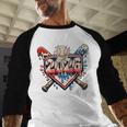 Baseball 2026 Ice Cream Drip Bats For Boys Birthday Graphic Baseball Raglan Shirt