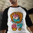 Baseball 67 Ice Cream Drip 67 Six Seven Meme 67th Birthday Baseball Raglan Shirt Baseball 67 Ice Cream Drip 67 Six Seven Meme 67th Birthday Baseball Raglan Shirt