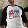 Baseball 67 Kids Ice Cream Drip Six Seven Youth Boys Baseball Raglan Shirt