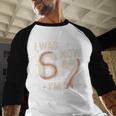 Baseball 7th Birthday 6 7 Years Old I Was 6 Now I'm 7 Baseball Raglan Shirt