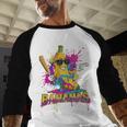 Baseball Banana Splatter Sports Kids Teens Premium Tri-Blend Baseball Raglan Shirt