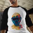 Baseball Catcher Mask Ice Cream Dripping Baseball Fan Boys Baseball Raglan Shirt Baseball Catcher Mask Ice Cream Dripping Baseball Fan Boys Baseball Raglan Shirt