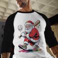 Baseball Christmas Santa Claus Batter Baseball Drip Baseball Raglan Shirt Baseball Christmas Santa Claus Batter Baseball Drip Baseball Raglan Shirt