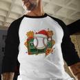 Baseball Christmas Scoreboard Celebration Premium Tri-Blend Baseball Raglan Shirt