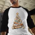 Baseball Christmas Tree Light Xmas Baseball Baseball Raglan Shirt