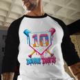 Baseball Drip 10th Birthday Boy Double Digits Ice Cream Drip Baseball Raglan Shirt
