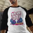 Baseball Drip 67 Meme Six Seven 6-7 Gen Alpha Slang Baseball Raglan Shirt