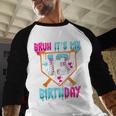 Baseball Drip Bruh It's My 13th Birthday Boy Ice Cream Drip Baseball Raglan Shirt