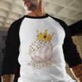 Baseball Drip Ice Cream Crown Melt Graphic Baseball Raglan Shirt