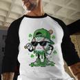 Baseball Drip Ice Cream Shamrock Kids Boy St Patrick’s Day Baseball Raglan Shirt