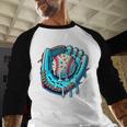 Baseball Drip Ice Cream Sprinkles Baseball Player Premium Tri-Blend Baseball Raglan Shirt