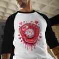 Baseball Drip Ice Cream Sprinkles Valentines Day Baseball Baseball Raglan Shirt