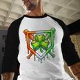 Baseball Drip Ice Cream St Patricks Day Shamrock Lucky Baseball Raglan Shirt