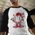 Baseball Drip Icecream Men Boy Valentine Baseball Raglan Shirt