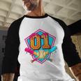 Baseball Drip Jersey Number 1 For Players & 1th Birthday Baseball Raglan Shirt