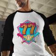 Baseball Drip Jersey Number 77 For Players & 77th Birthday Baseball Raglan Shirt
