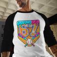 Baseball Drip Number 67 Ice Cream Home Plate Drip Baseball Raglan Shirt Baseball Drip Number 67 Ice Cream Home Plate Drip Baseball Raglan Shirt