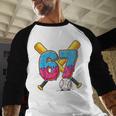 Baseball Drip Number 67 Player 67th Birthday Meme Gen Alpha Baseball Raglan Shirt