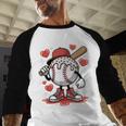 Baseball Drip Valentine Boys Women Men Hearts Sport Love Baseball Raglan Shirt