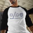 Baseball Is My Favorite Season Sports Minimalist Line Art Baseball Raglan Shirt