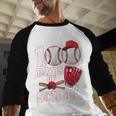Baseball Happy 100 Days Of School Boy Girl Kid Teacher Baseball Raglan Shirt