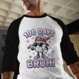 Baseball Ice Cram Drip 100 Days Of School 100th Boys Youth Baseball Raglan Shirt
