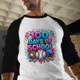 Baseball Ice Cream Drip 100 Days Of School Student Teacher Baseball Raglan Shirt