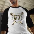 Baseball Ice Cream Drip 67 Camo Six Seven Meme Baseball Raglan Shirt