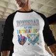 Baseball Ice Cream Drip Bonus Dad Of The Birthday Boy Baseball Raglan Shirt