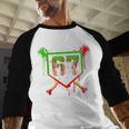 Baseball Ice Cream Drip Number 67 Player 6 7 Christmas Pjs Baseball Raglan Shirt