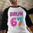 Baseball Ice Cream Drip Number 67 Player Or 67th Birthday Baseball Raglan Shirt