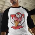 Baseball Ice Cream Drip Baseball Strawberry For Youth Red Baseball Raglan Shirt Baseball Ice Cream Drip Baseball Strawberry For Youth Red Baseball Raglan Shirt