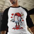 Baseball Ice Cream Drip Valentines Day Sports For Kids Boys Baseball Raglan Shirt