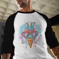 Baseball Ice Cream Heart Sunglasses Youth Boys Valentine Baseball Raglan Shirt