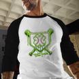 Baseball Icecream St Patrick's Day Lucky Charm Shamrock Drip Baseball Raglan Shirt