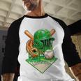 Baseball Life Style Ice Cream Drip Green Premium Tri-Blend Baseball Raglan Shirt