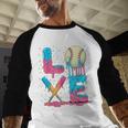 Baseball Love Drip Ice Cream Colorful Baseball Baseball Raglan Shirt