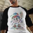 Baseball Mascot Attitude Graffiti Splash Bat Cap Baseball Raglan Shirt