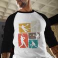 Baseball Player Collage Men Kids Coach Youth Boys Baseball Raglan Shirt