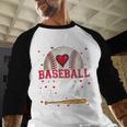 Baseball Is My Valentine Valentines Day Men Boys Kids Teen Baseball Raglan Shirt