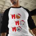 Basketball Baseball Soccer Christmas Ho Ho Ho Santa Xmas Baseball Raglan Shirt