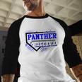 Blue Panther Baseball Home Plate Game Day Mascot Panther Baseball Raglan Shirt Blue Panther Baseball Home Plate Game Day Mascot Panther Baseball Raglan Shirt