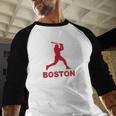 Boston Lovers Skyline Retro Baseball Heartbeat Men Women Baseball Raglan Shirt