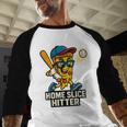 Boys Pizza Theme Baseball Home Hitter Baseball Raglan Shirt Boys Pizza Theme Baseball Home Hitter Baseball Raglan Shirt