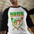 Bruh 67 Baseball Christmas Gingerbread Drip Number 67 Player Baseball Raglan Shirt Bruh 67 Baseball Christmas Gingerbread Drip Number 67 Player Baseball Raglan Shirt